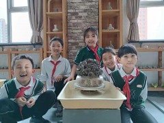 “祝福祖國(guó)”――盛世長(zhǎng)安小學(xué)陶藝社團(tuán)手作花籃，慶祝新中國(guó)成立75周年
